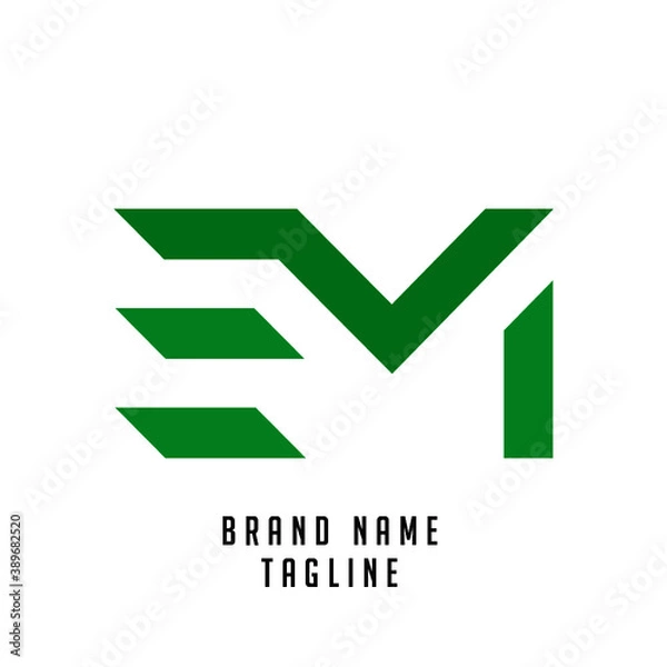 Obraz EM initials logo, name initials logo, company initials logo, person initials logo.