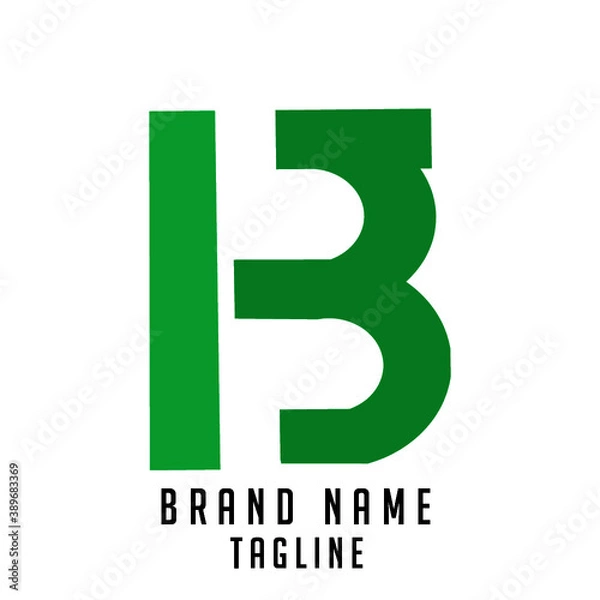 Obraz BM initials logo, name initials logo, company initials logo, person initials logo.