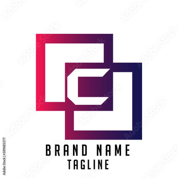 Fototapeta CO initials logo, name initials logo, company initials logo, person initials logo.