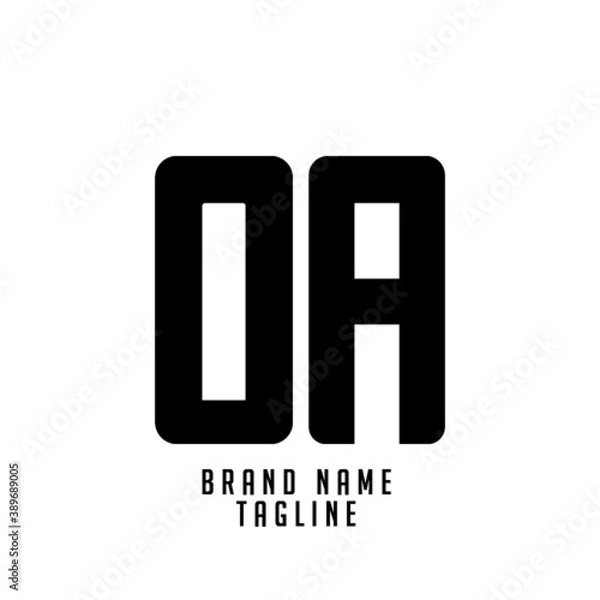 Obraz OA initials logo, name initials logo, company initials logo, person initials logo.