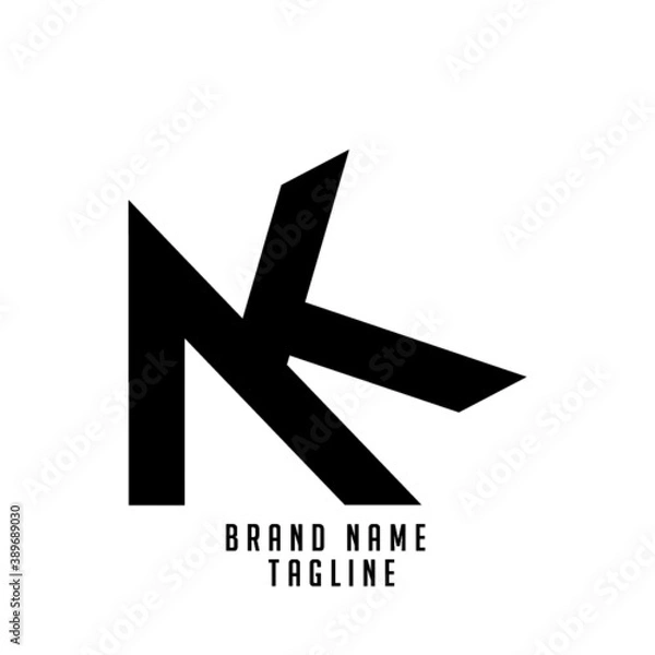Obraz AK initials logo, name initials logo, company initials logo, person initials logo.