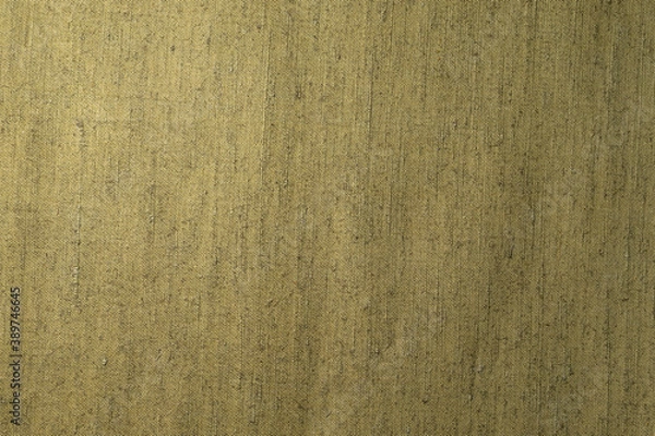 Fototapeta Modern background with rough canvas texture, olive color and with place for text