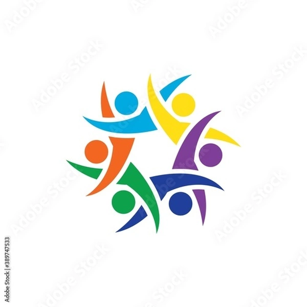 Fototapeta Community, network and social logo