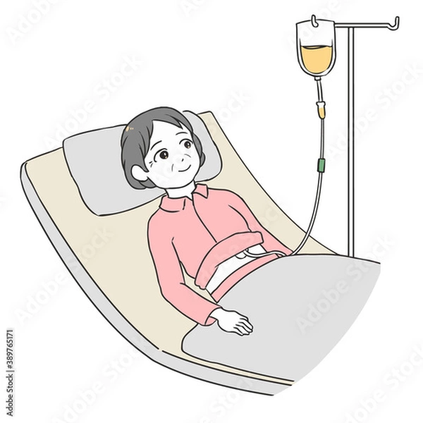 Obraz 胃ろう　高齢女性