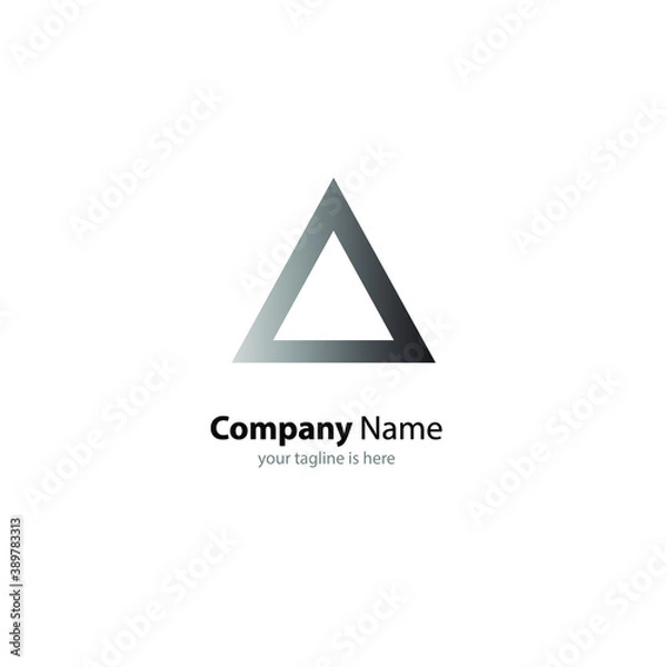 Fototapeta the simple modern logo of letter A with white background