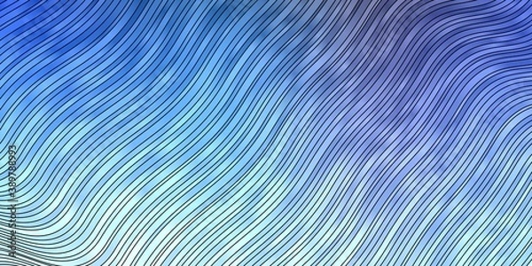 Fototapeta Light Blue, Green vector pattern with wry lines.