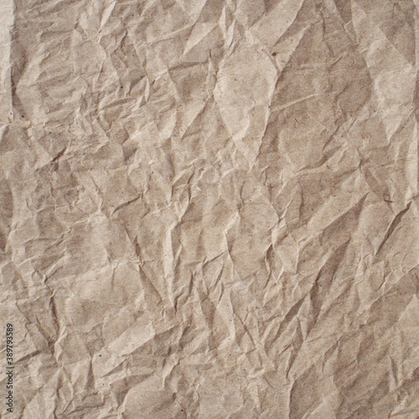 Obraz crumpled brown paper for background