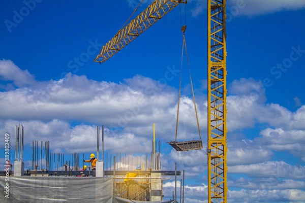Obraz construction site and crane