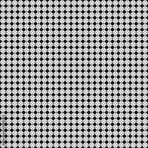 Fototapeta Abstract Cross Pattern Dots generative computational art illustration