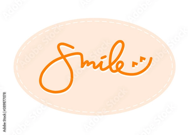 Obraz "SMILE" Hand Drawn Typography Vector