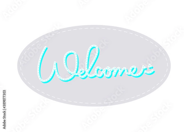Obraz "WELCOME" Hand Drawn Typography Vector