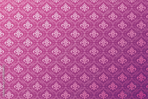 Fototapeta Vintage background with Seamless pattern