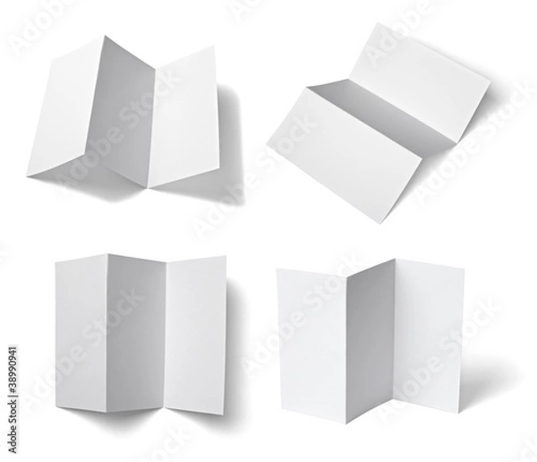 Obraz leaflet notebook textbook white blank paper template