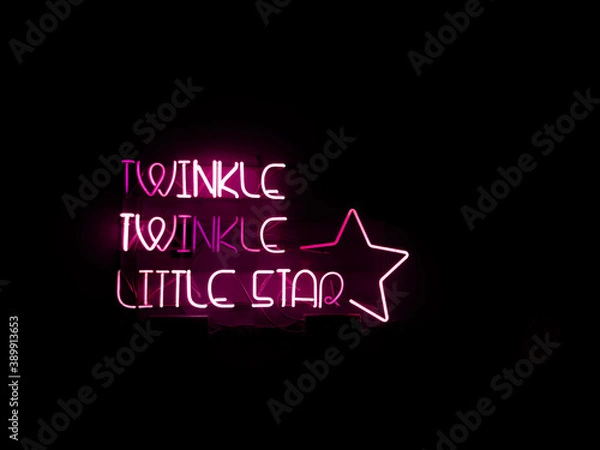 Fototapeta Purple neon sign