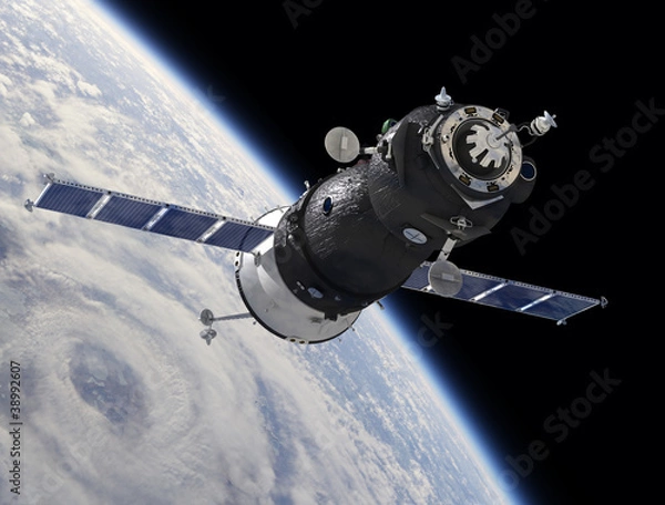 Fototapeta Spaceship on the orbit