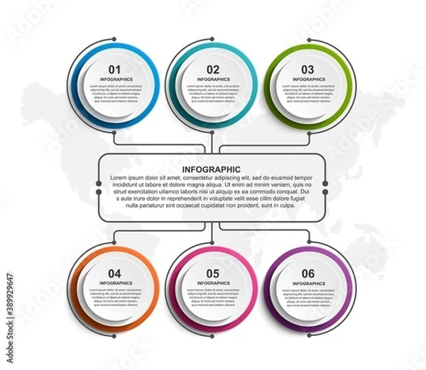 Fototapeta Options infographics template. Infographics for business presentations or information banner.