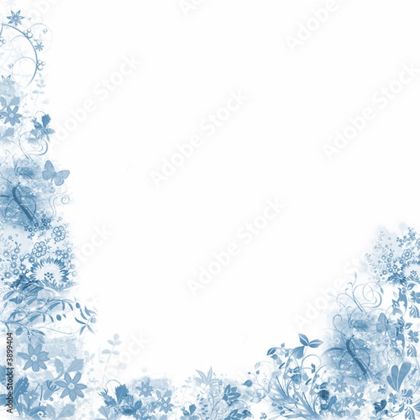 Obraz Fond fleuri bleu