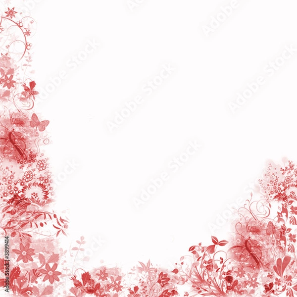 Obraz Fond fleuri rouge