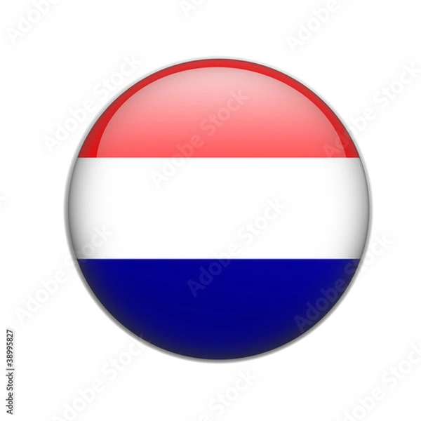 Obraz netherlands flag button