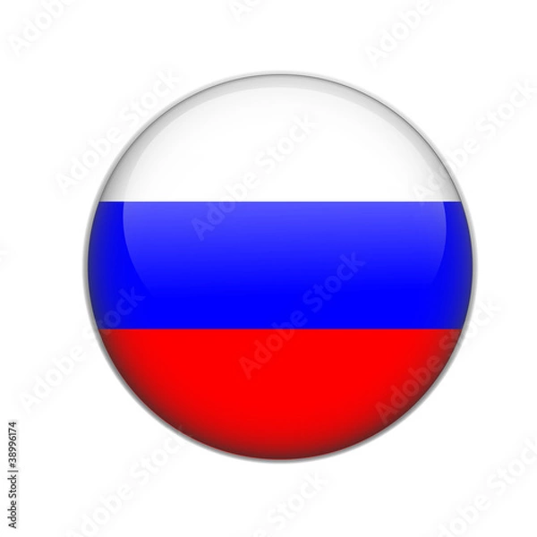 Fototapeta russia, flag button