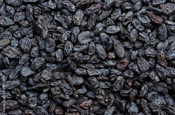 Obraz close-up of a large amount of blue raisins