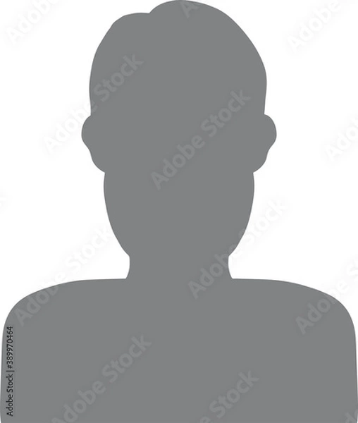 Fototapeta Hand drawn, modern, man avatar profile icon (or portrait icon). User flat avatar icon, sign, profile male symbol
