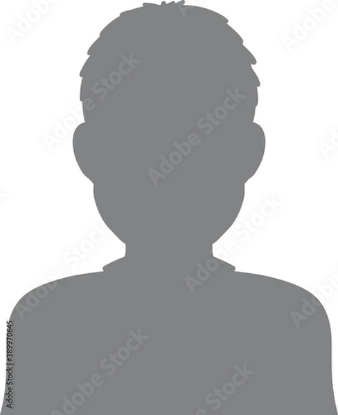 Fototapeta Hand drawn, modern, man avatar profile icon (or portrait icon). User flat avatar icon, sign, profile male symbol