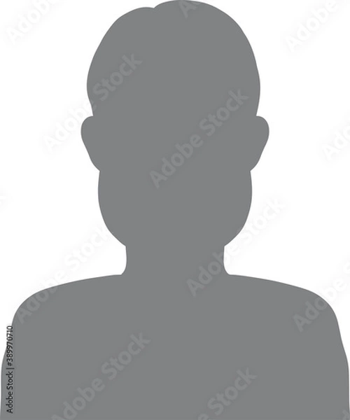 Fototapeta Hand drawn, modern, man avatar profile icon (or portrait icon). User flat avatar icon, sign, profile male symbol