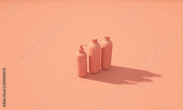 Fototapeta 3d render of modrn abstract washing machine in pastel background