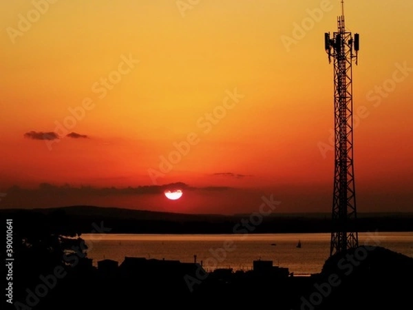 Obraz sunset over the city