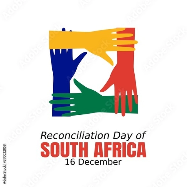 Fototapeta Reconciliation Day of South Africa Vector Illustration Vector Illustration. Suitable for greeting card poster and banner