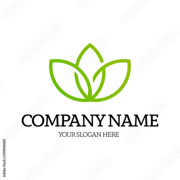 Obraz green leaf nature logo symbol icon vector