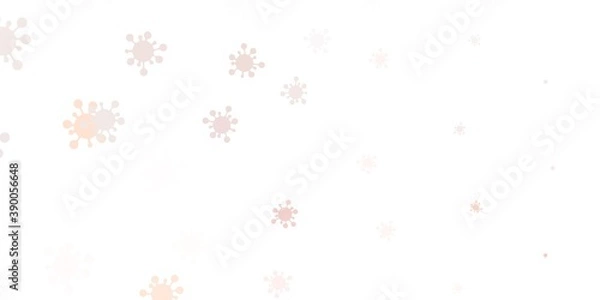 Fototapeta Light red vector template with flu signs.