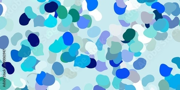 Fototapeta Light blue vector template with abstract forms.