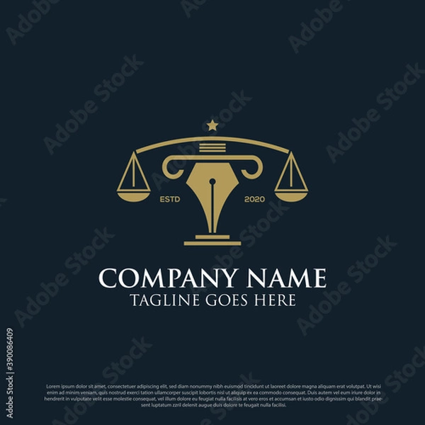Obraz Professional attorney consultant logo vector illustrations, can use for your trademark, branding identity or commercial brand