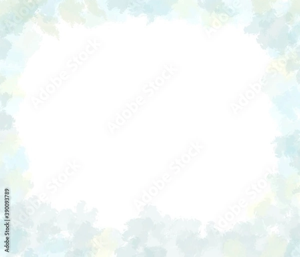 Obraz 額縁、フレーム、水彩、ブルー、グリーン、ペールカラー、パステル系