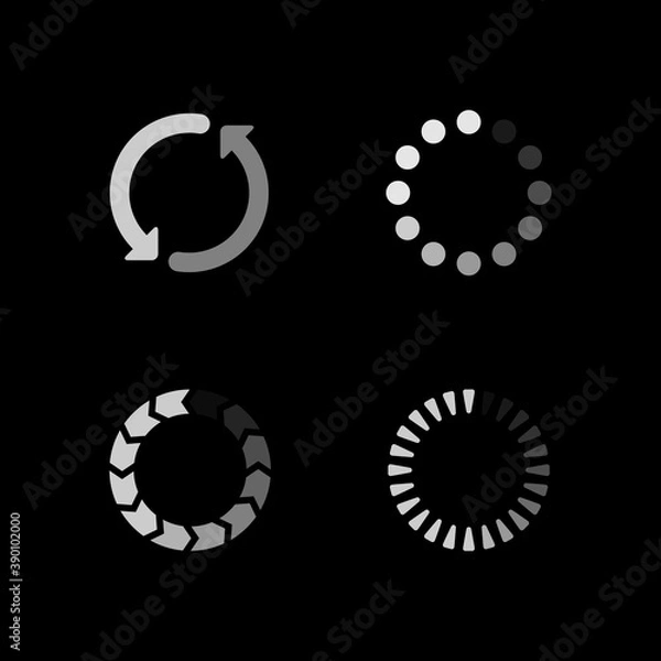 Fototapeta Set icons of loading progress