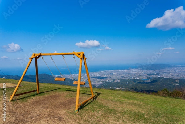 Fototapeta 香川県観音寺市にある雲辺寺山頂公園の人気観光地