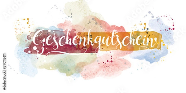 Obraz Geschenkgutschein aquarell