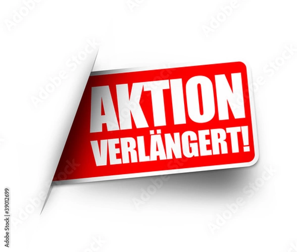 Fototapeta Aktion verlängert! Button, Icon