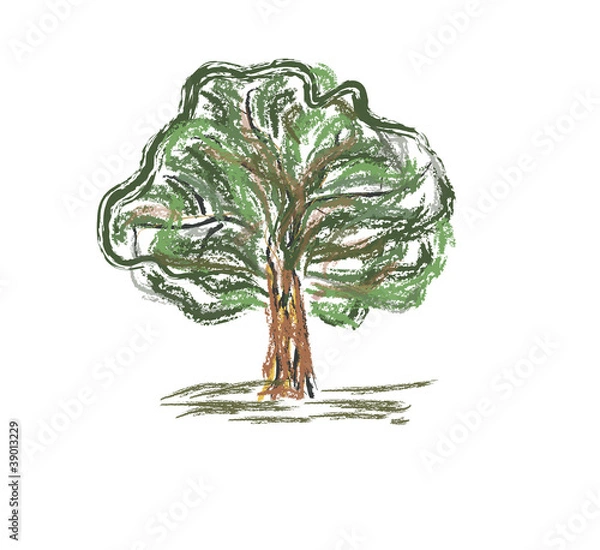 Fototapeta Colorful old tree