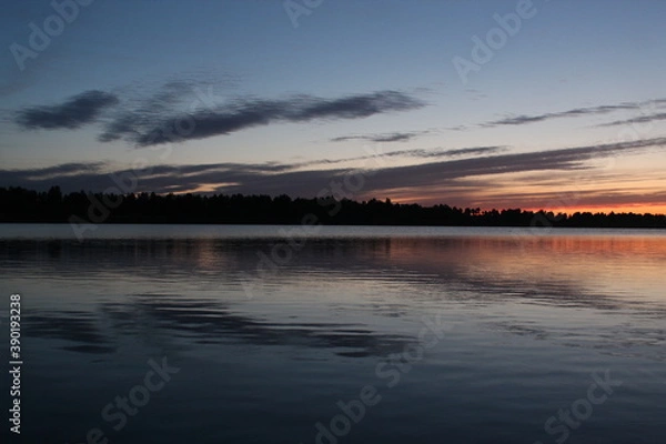 Obraz sunset over the river