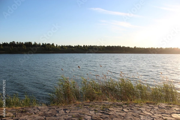 Obraz sunset on the river