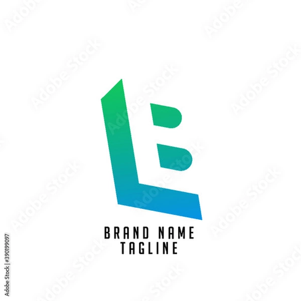 Obraz LB initials logo, name initials logo, company initials logo, person initials logo