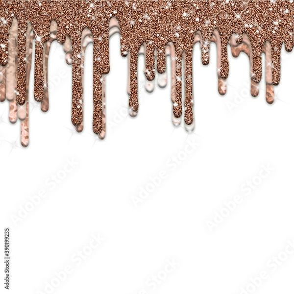 Fototapeta Dripping glitter paint on background