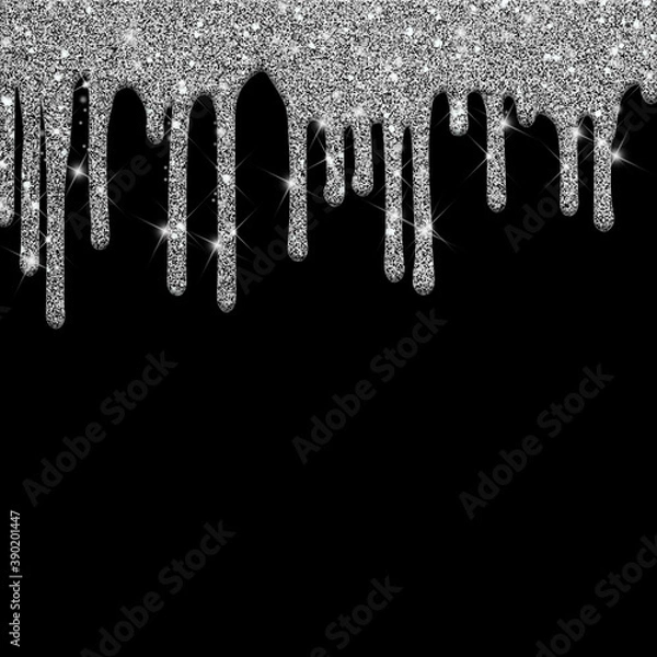 Obraz Dripping glitter paint on background
