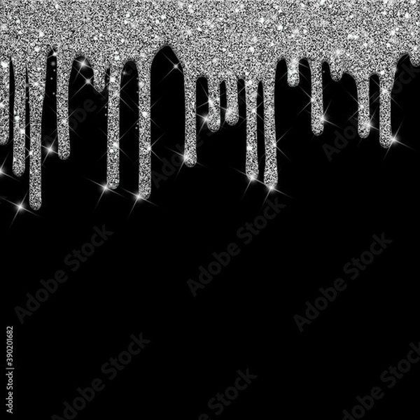 Obraz Dripping glitter paint on background