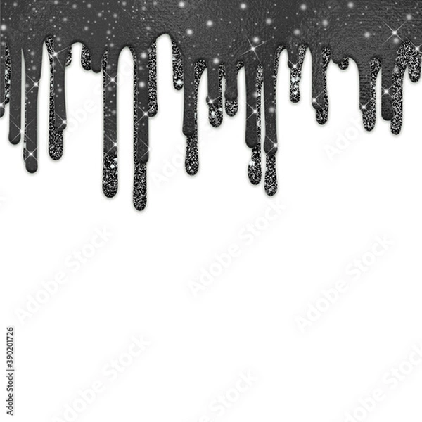 Obraz Dripping glitter paint on background