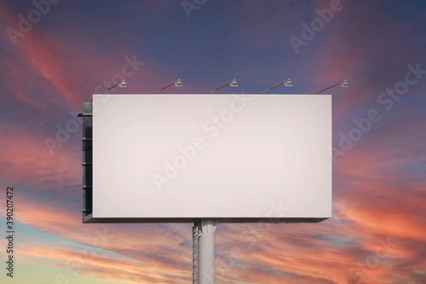 Obraz Blank billboard against blue sky
