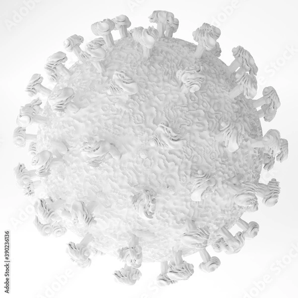 Fototapeta Covid-19 blink cell 3d rendering illustration. Mpck up of coronavirus